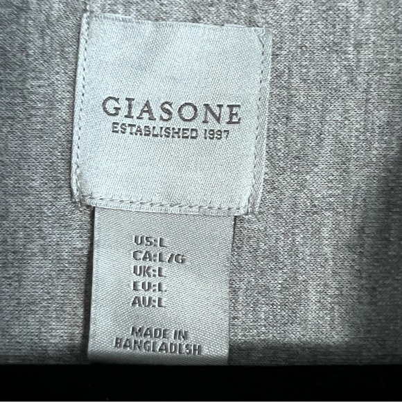 Giasone Men’s Long Sleeve Cotton Lyocell Button Down Shirt in Gray size Large - Picture 4 of 10